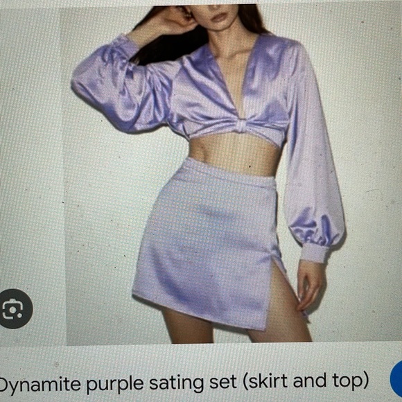 New dynamite satin skirt set - Picture 2 of 12